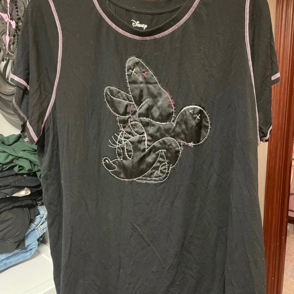NWOT TORRID 3 BLACK DISNEY MINNIE MOUSE FACE SILHOUETTE T SHIRT MICKEY MOUSE